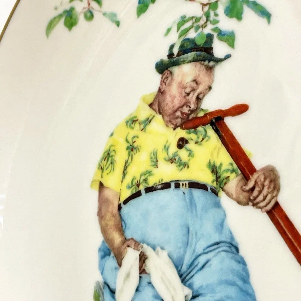 1978 Gorham Norman Rockwell Decorative Plate - 'Cool Aid' - Picture 4 of 6